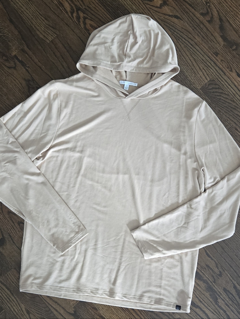 threads 4 thought | size xl | tan lightweight hoodie